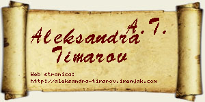 Aleksandra Timarov vizit kartica